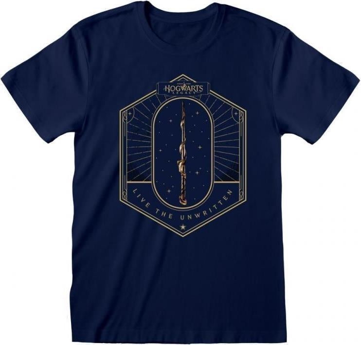 Harry Potter: Hogwarts Legacy - Golden Wand Navy (T-Shirt Unisex Tg. M)