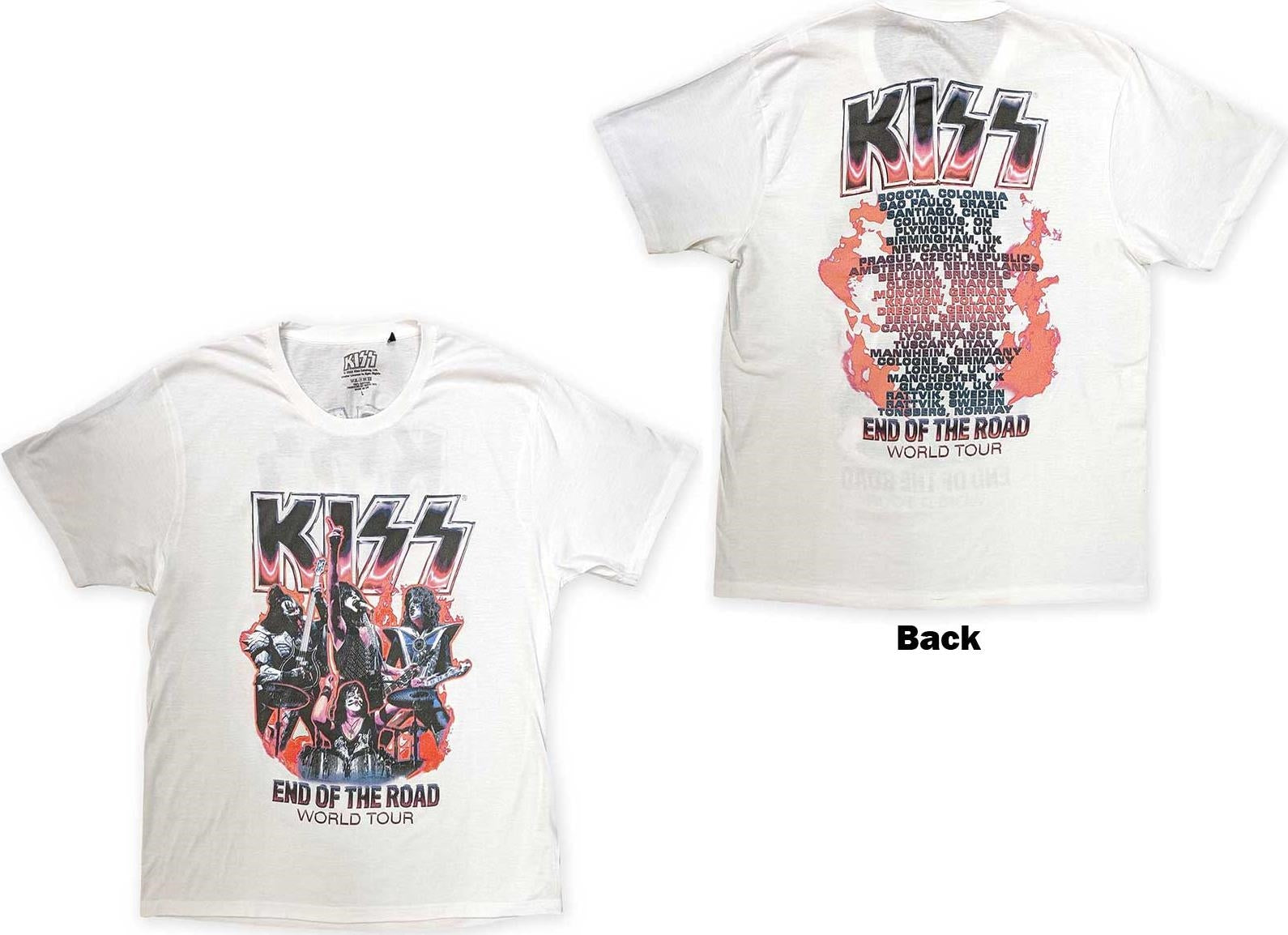 Kiss: End Of The Road Band Playing (Back Print) (T-Shirt Unisex Tg. L)