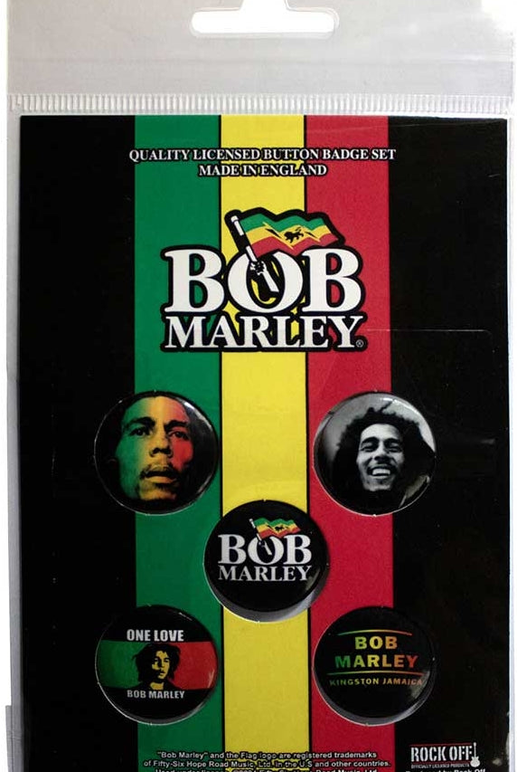 Bob Marley - Bob Marley Button Badge Pack: One Love