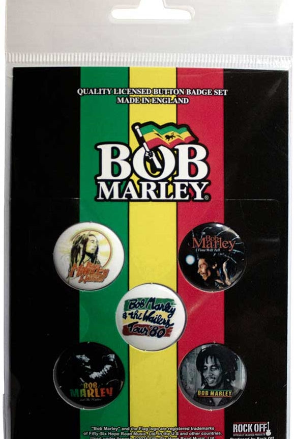 Bob Marley - Bob Marley Button Badge Pack: Bob & The Wailers