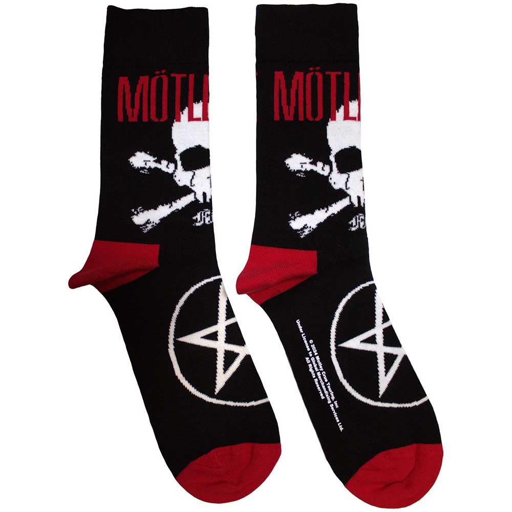 Motley Crue: Rock Off - Skull & Crossbones (Calzini Unisex Uk Size 7 - 11)