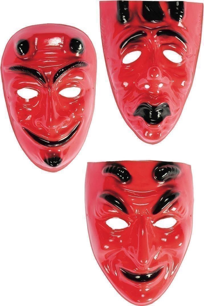 Carnival Toys: 208 - Maschera Diavolo Serigrafato In Plastica (Assortimento)