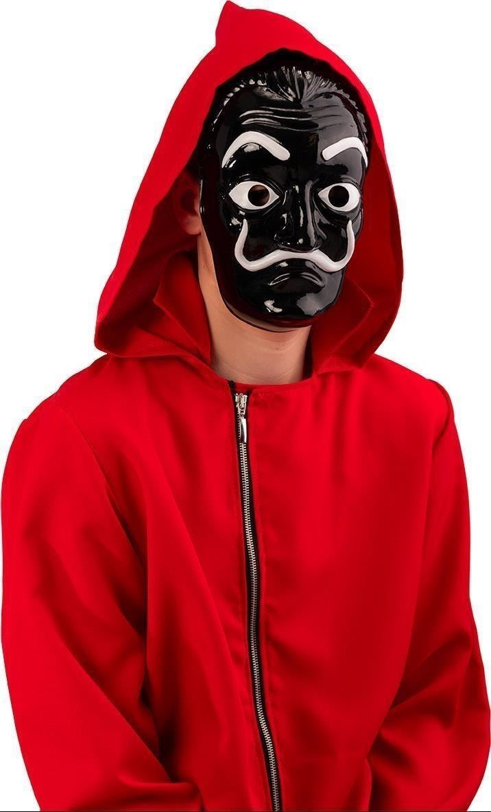 Carnival Toys: Maschera Artista In Plastica Nera C/Decorazioni Bianche C/Cartellino/Etichetta