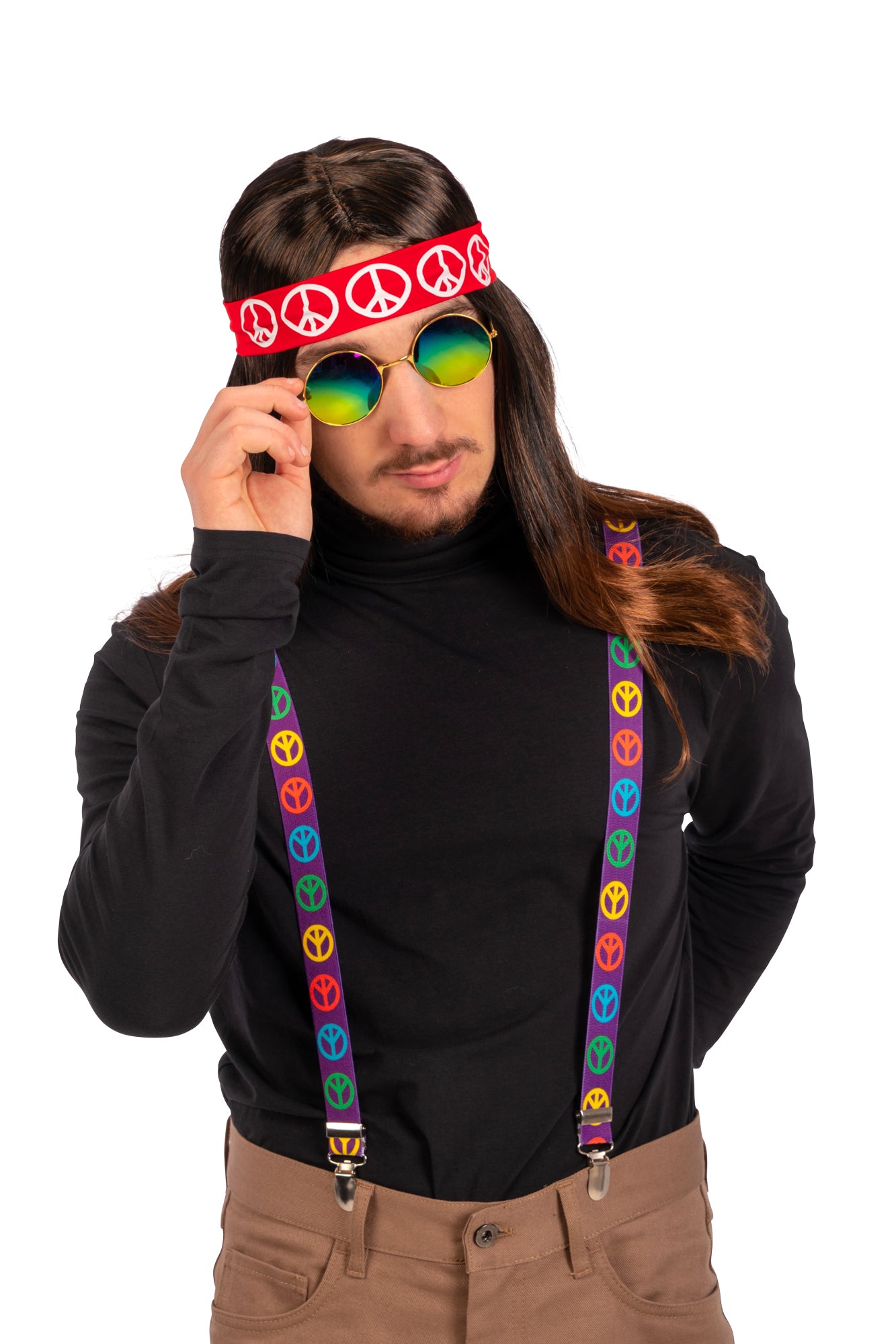Carnival Toys: Set Hippie (Occhiali, Bretelle, Fascia Per Capelli) Su Cartoncino