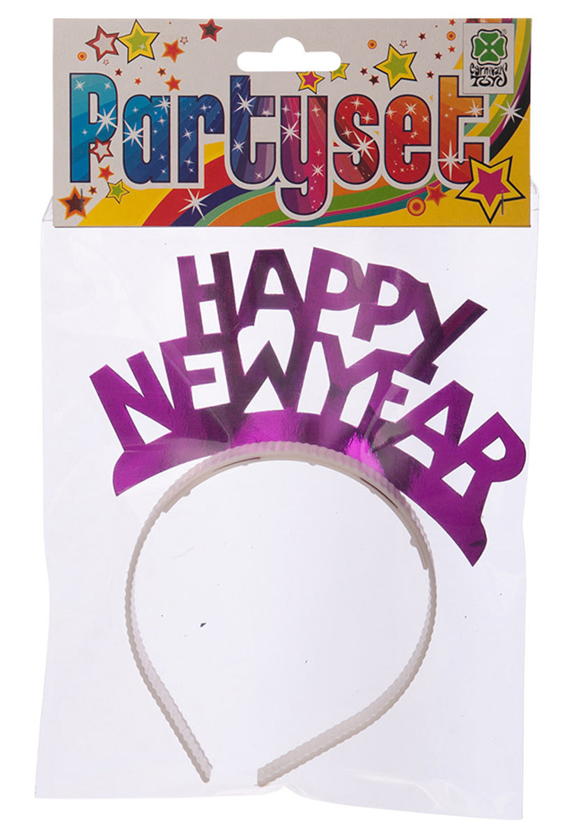 Carnival Toys: 4439: Cerchietto Happy New Year In Carta Metallizzata Col.Ass.