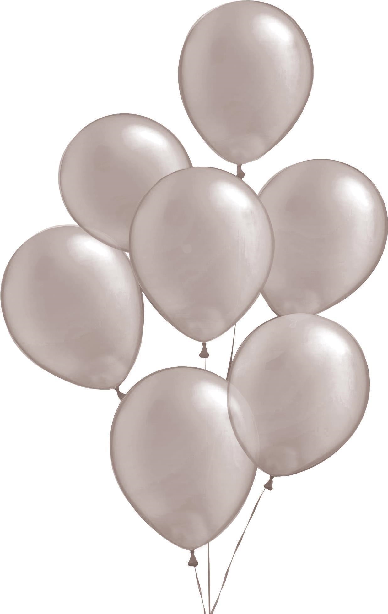 Carnival Toys: It 20 Palloncini Metallizzati Argento Diam.Cm.26 In Busta C/Cav.