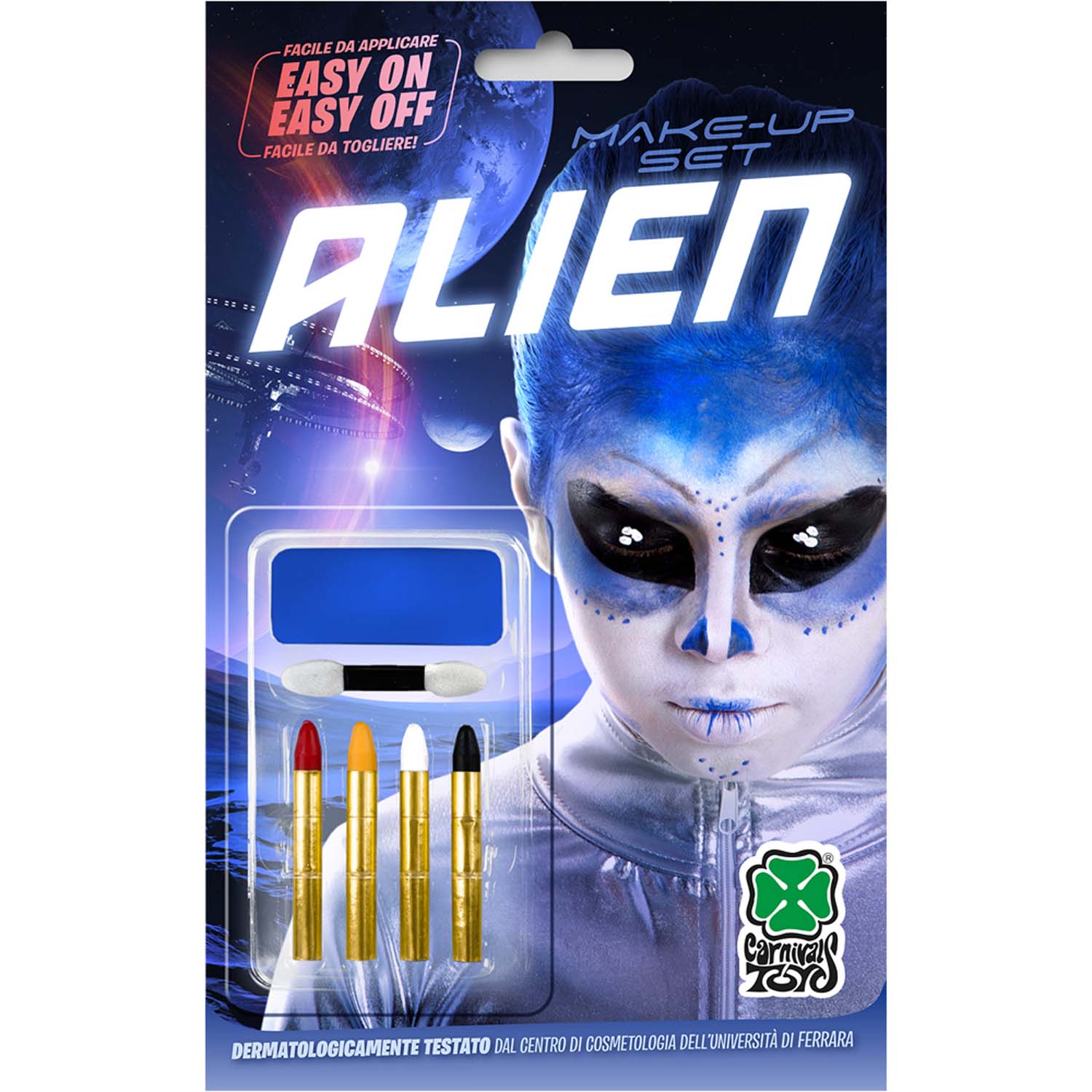 Carnival Toys: 9435: Fondotinta Blu + 4 Matite In Blister