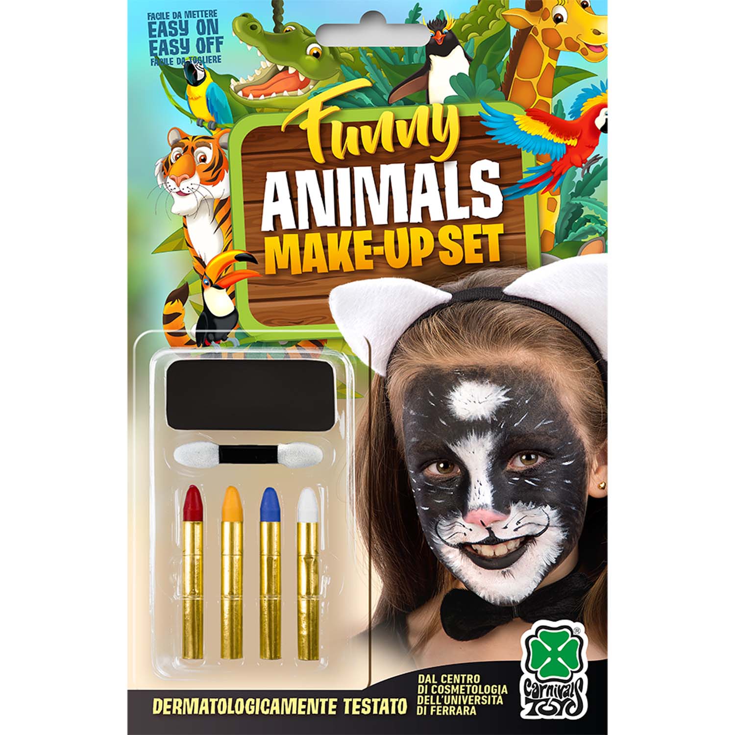 Carnival Toys 9441: Fondotinta Gatto Nero + 4 Matite In Blister