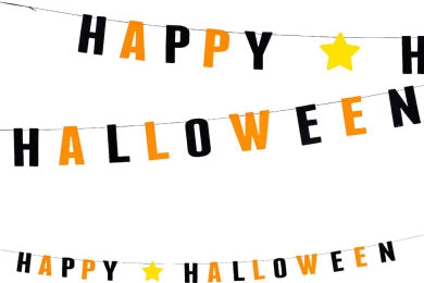Carnival Toys: Festone Happy Halloween In Feltro H.Cm.5 Lungh.Cm.120 Ca. In Busta Con Cavallotto