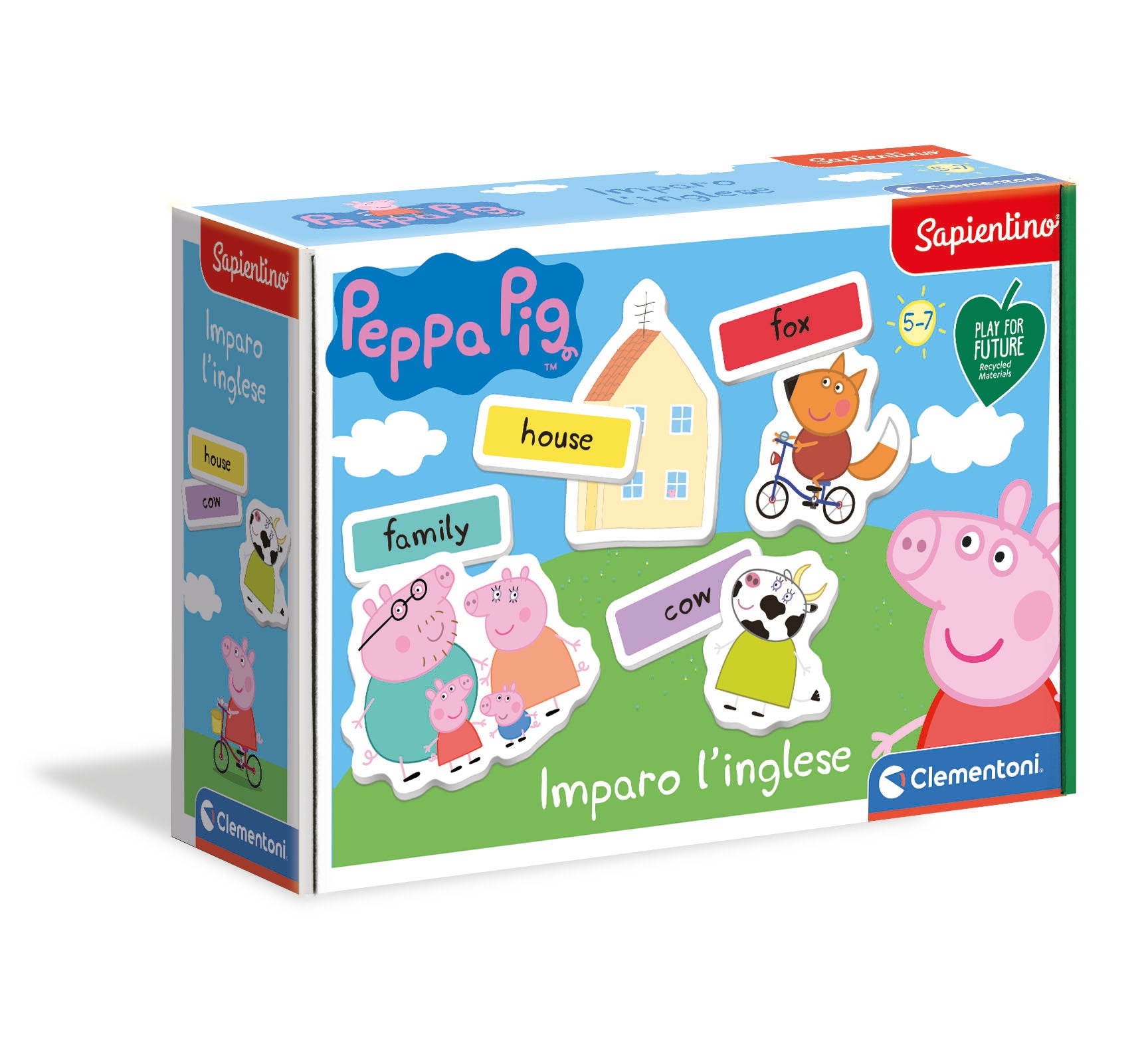 Clementoni: Peppa Pig - Inglese Prodotto Riciclato Play For Future Per LAmbiente