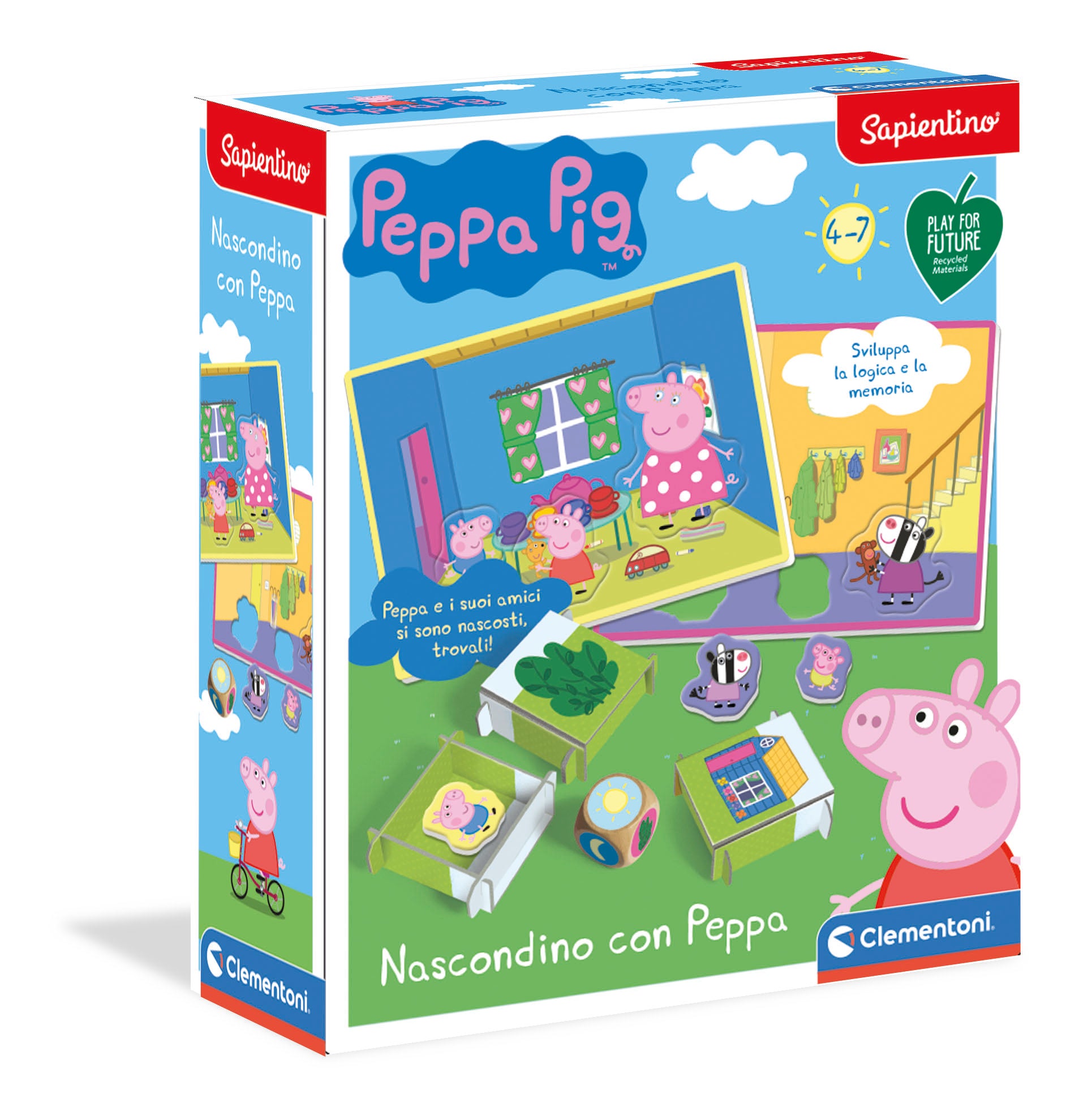 Clementoni: Peppa Pig - Nascondino In Fattoria Prodotto Riciclato Play For Future Per LAmbiente