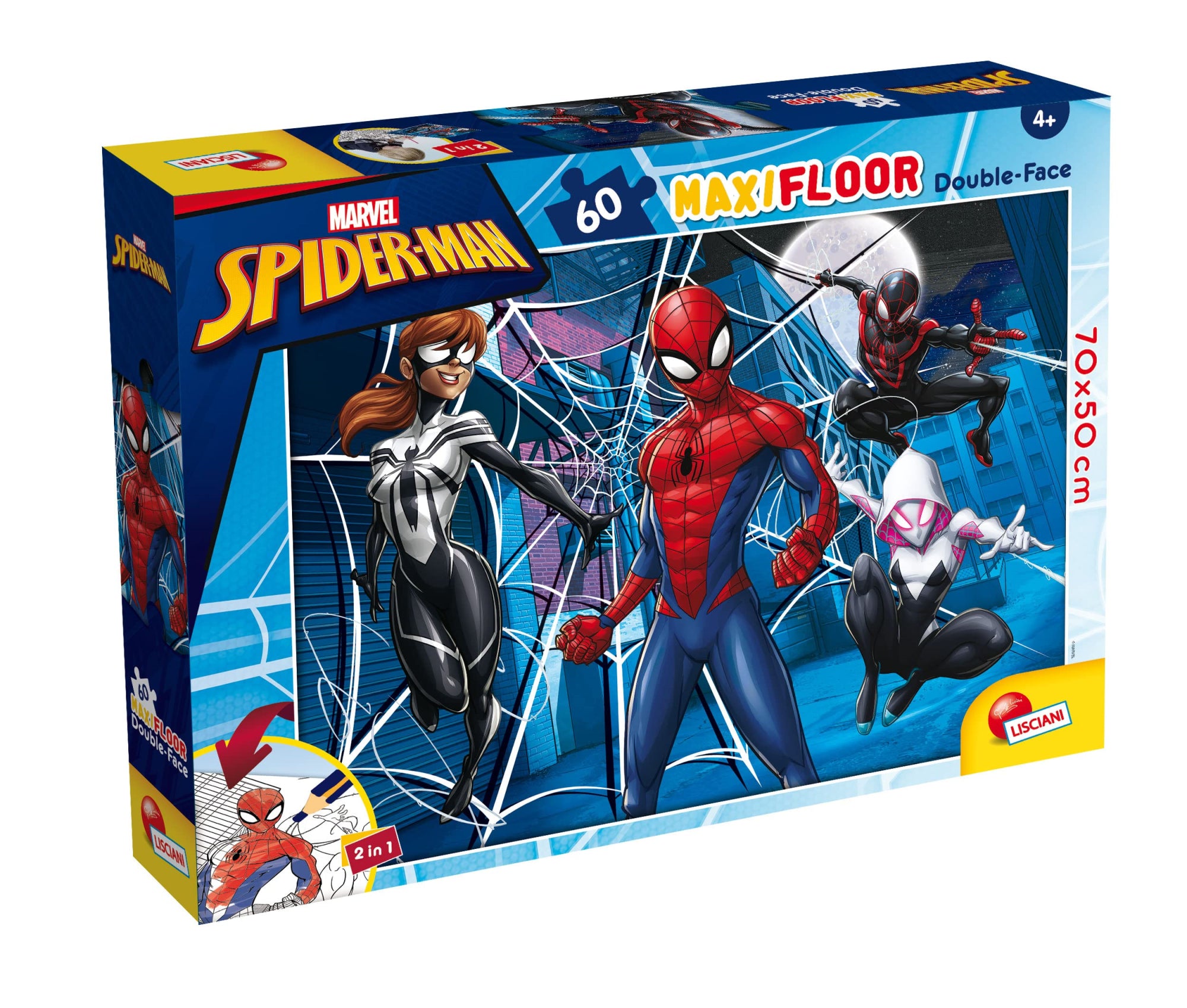 Marvel: Lisciani - Puzzle Doubleface Maxi Floor 60 Spiderman