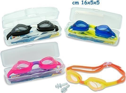 Teorema: Teo's - Occhialini In Silicone Con Tappi Orecchie Con Astuccio Anti Appannamento (Assortimento)