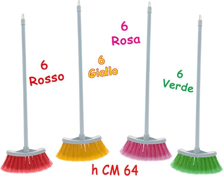 Teorema: Miss Signorina - Scopetta 4 Col Ass Scopetta Con Manico Bianco 20X17X65 Cm (Assortimento)
