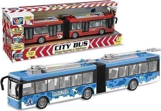 Teorema: Teo's - Autobus Articolato A Frizione Luci E Suoni2 Col. Ass - Open Touch Box