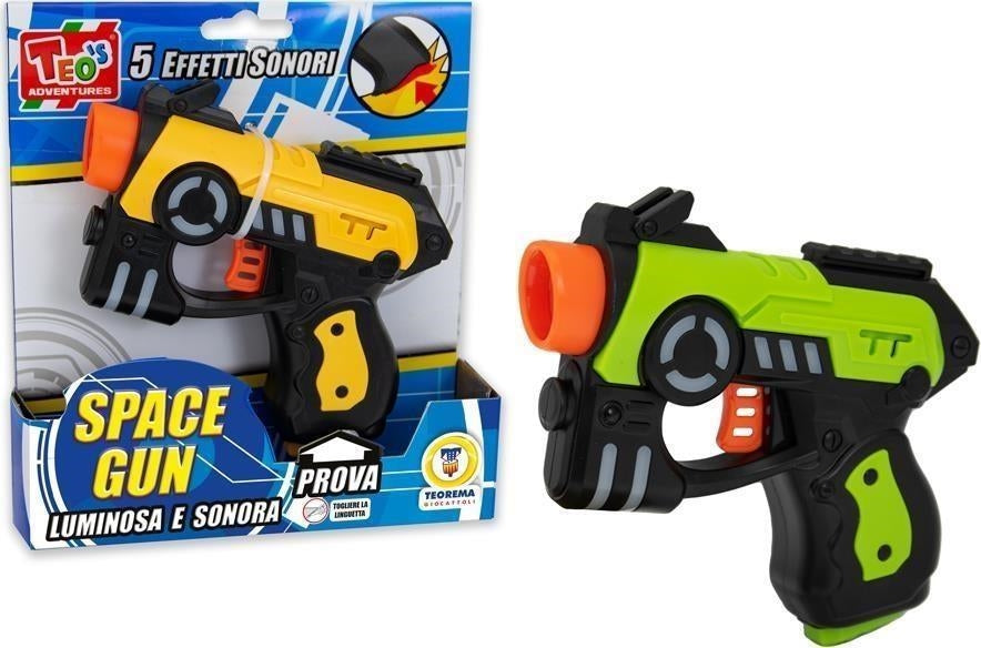 Teorema: Teos - Pistola Space Gun C/Luci E Suoni 2 Col. - Open Touch Box