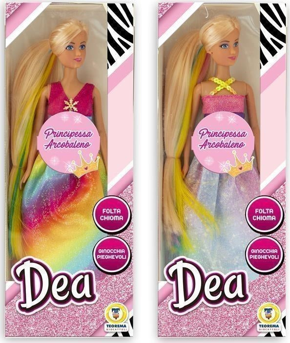 Teorema: Dea - Bambola Principessa Arcobaleno Lunghi Capell2 Ass - Window Box