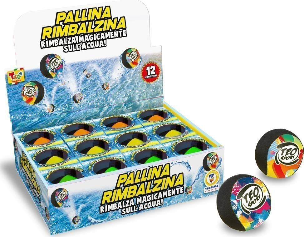Teorema: Teo's - Pallina Rimbalzina Sull'Acqua 5,5 Cm 2 Col - Display Box