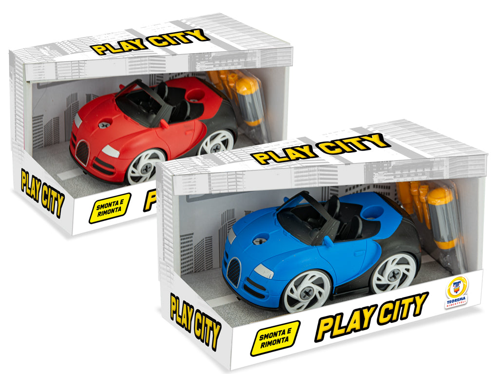 Teorema: Play City - Macchina Sportiva Smonta E Rimonta 2 Col. Ass - Open Touch Box
