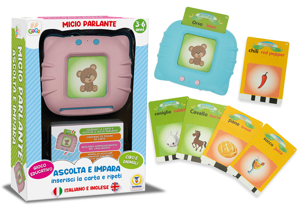 Teorema: Gogo - Lettore Edu. Ita Ing Ric. Animali-Cibo 56 Carte 112 Funzioni - Box