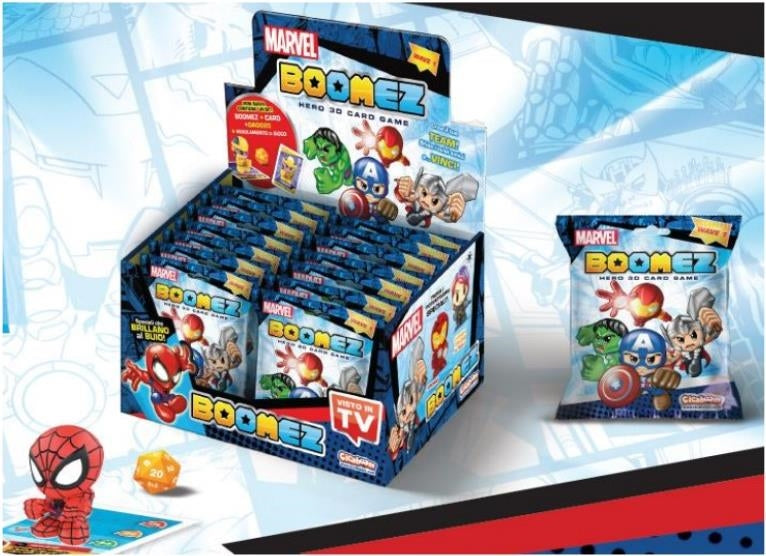 Marvel Boomez+ Card+ Dice20 (Personaggi + Carta + Dado) In Bustina