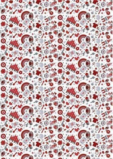 Calcio: Imagicom - Wpapmil302 - Milan Pattern Kids Milan Wall Stickers 300X254