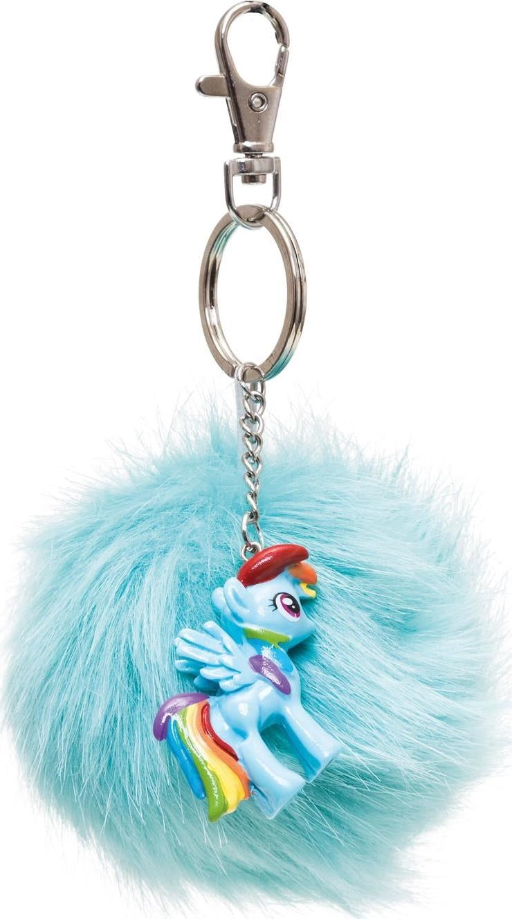 My Little Pony: Joy Toy -Rainbow Dash - Portachiavi Con Ciondolo In Peluche E Figura In 3D 7 Cm