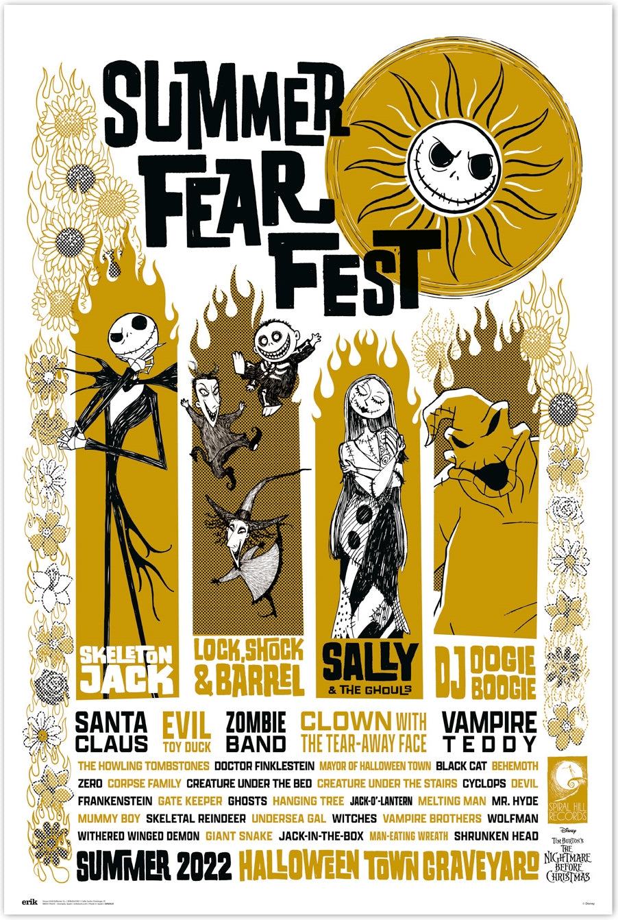 Disney: Grupo Erik - The Nightmare Before Christmas - Summer Fear Fest (Poster 61x91,50 Cm)