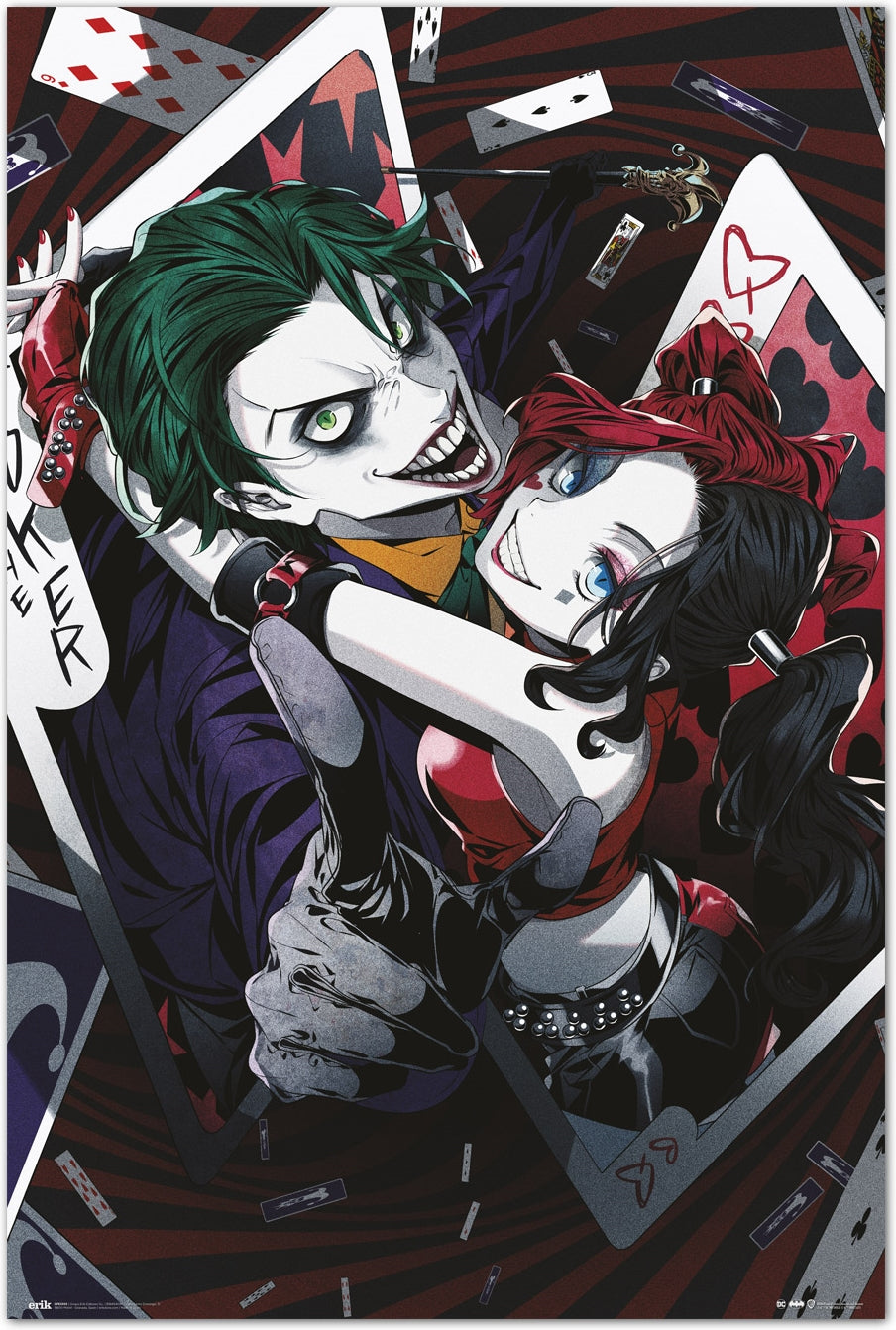 Dc Comics: Grupo Erik - Harley Quinn Y Joker Anime (Poster 61x91,50 Cm)
