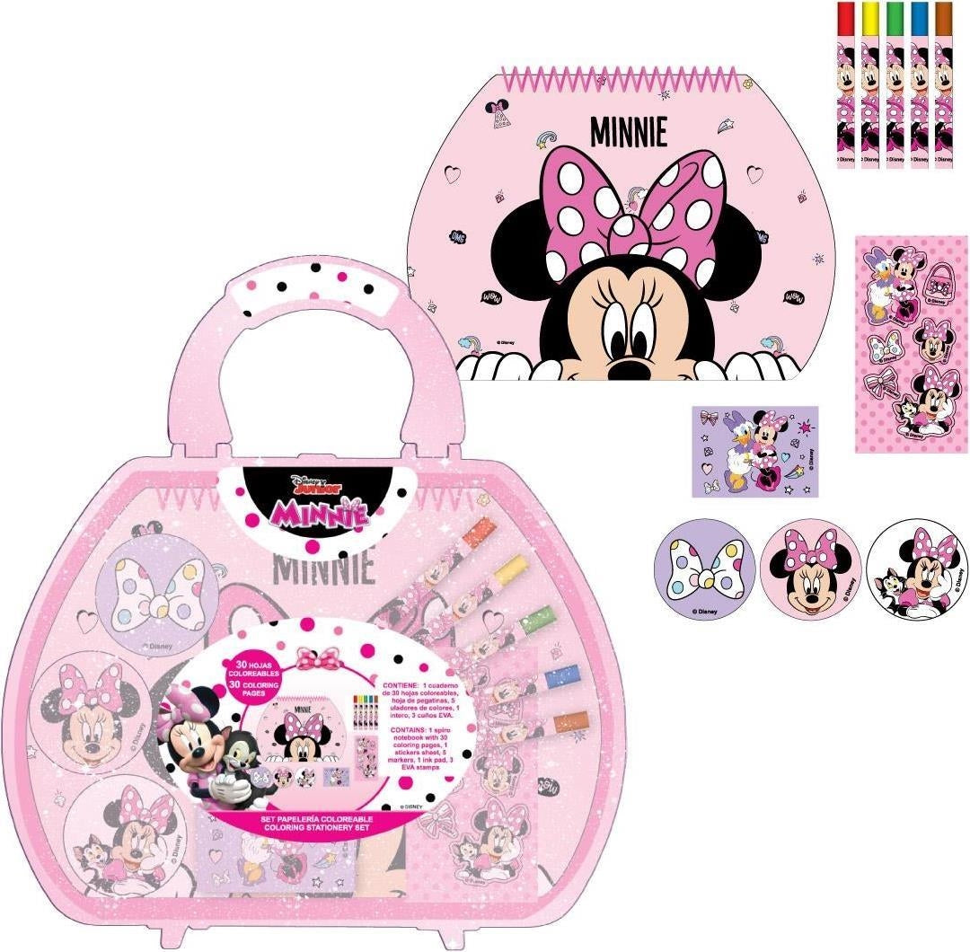 Disney: Cerda' - Minnie Set Cartoleria Da Colorare / Stationery Colouring Set