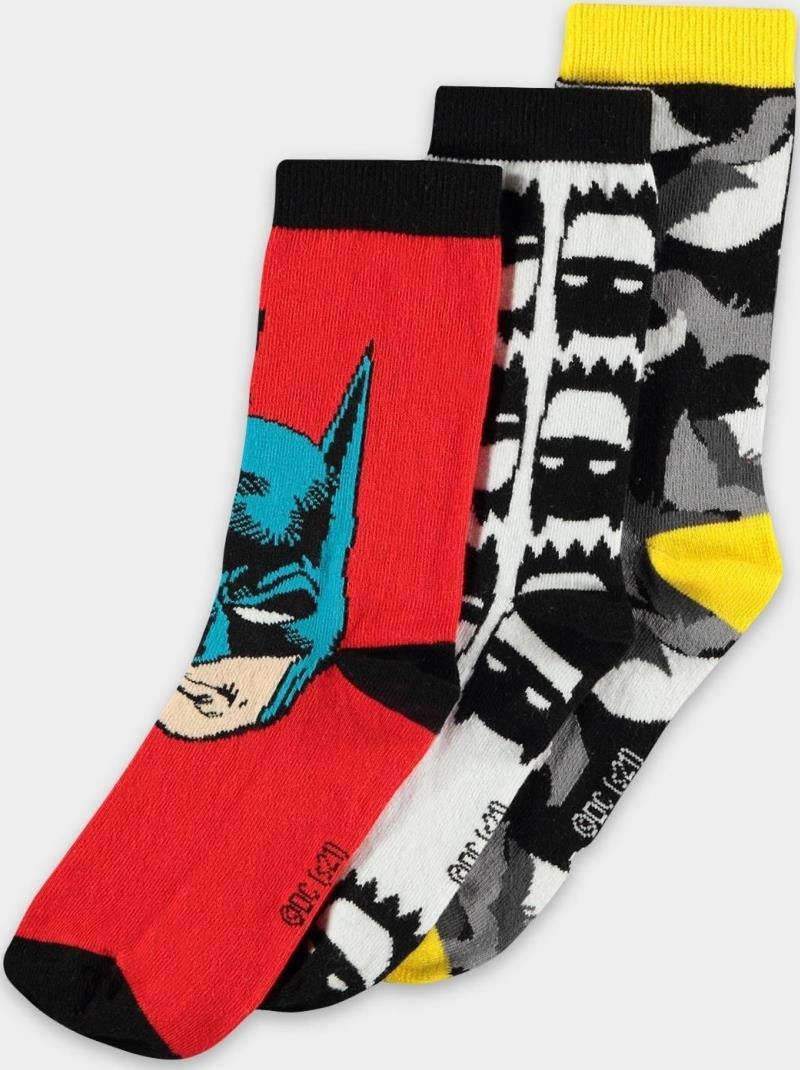 Dc Comics: Batman - Crew Socks Black (Calzini Tg. 39/42) (3Pack)