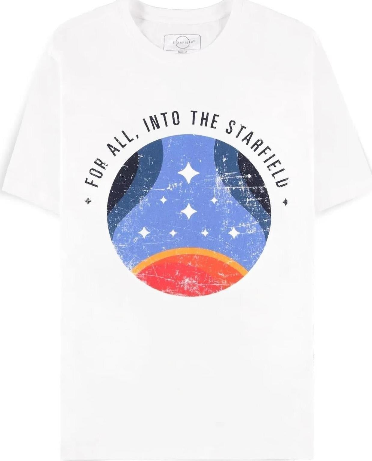 Starfield: For All Into The Starfield White (T-Shirt Unisex Tg. S)