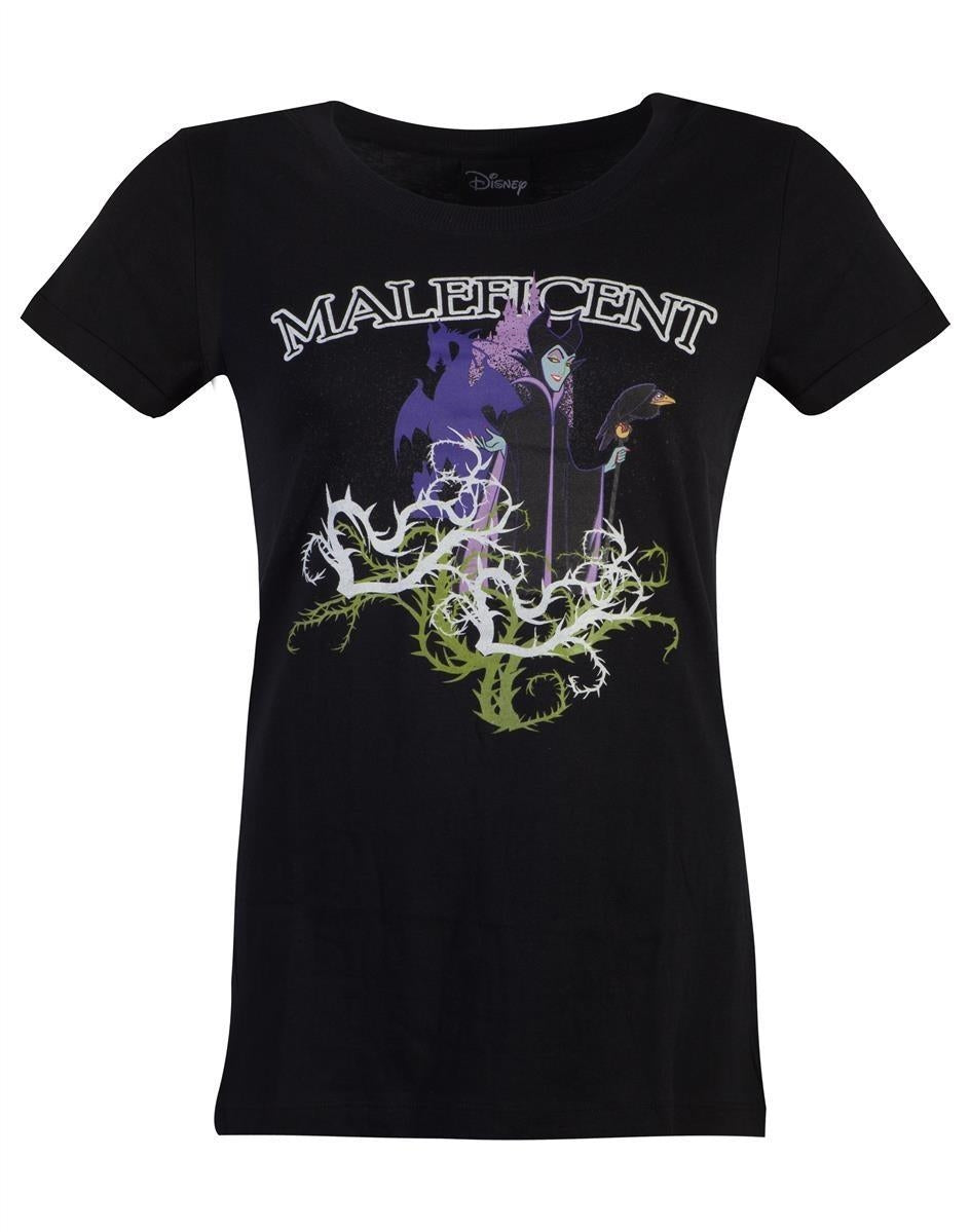 Disney: Maleficent - Gel Printed Black (T-Shirt Donna Tg. M)