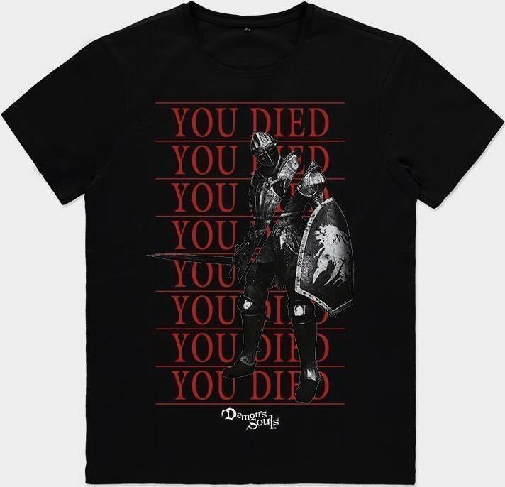 Demons Souls: You Died Knight Black (T-Shirt Unisex Tg. S)