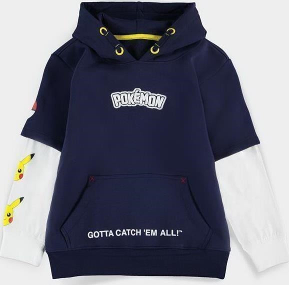 Pokemon: Core Double Sleeve Blue (Felpa Con Cappuccio Bambino Tg. 98/104)