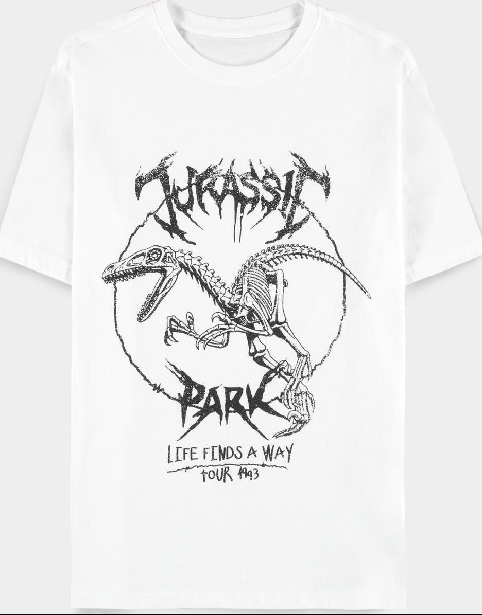 Jurassic Park: Mens Short Sleeved White (T-Shirt Unisex Tg. S)