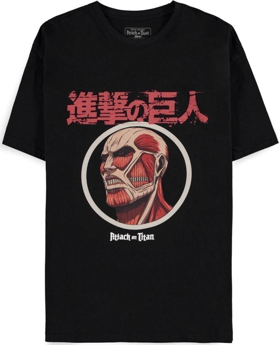 Attack On Titan: MenS Short Sleeved Black 03 (T-Shirt Unisex Tg. XL)