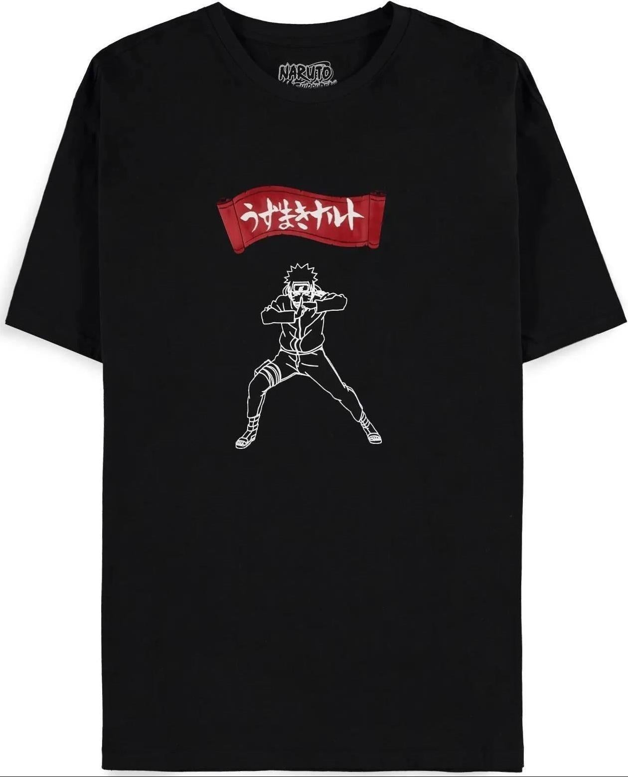 Naruto Shippuden: Mens Short Sleeved Black (T-Shirt Unisex Tg. XS)