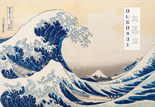 Cover of Hokusai. Thirty-six views of Mount Fuji. Ediz. inglese, francese e tedesca