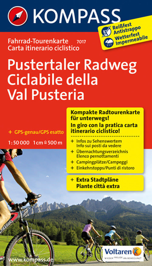 Cover of Carta cicloturistica tour n. 7017. Ciclabile della Val Pusteria-Pustertaler Radweg