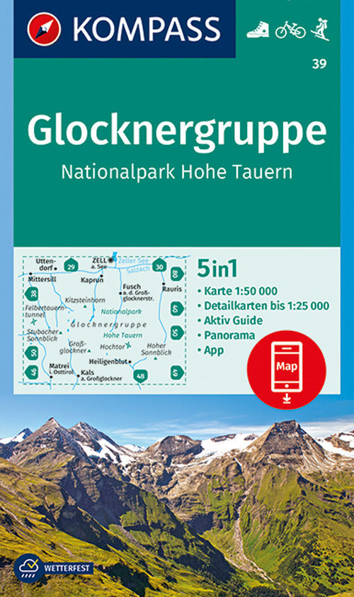 Cover of Carta escursionistica n. 39. Glocknergruppe, Nationalpark Hohe Tauern 1:50.000