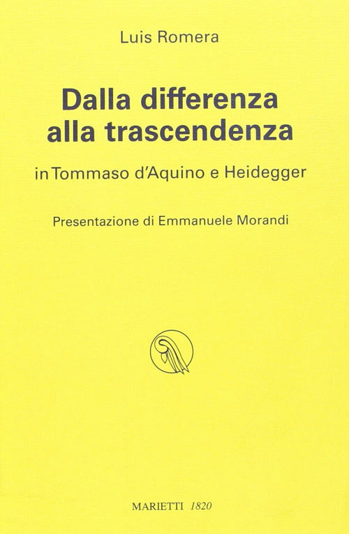 Cover of Dalla differenza alla trascendenza in Tommaso d'Aquino e Heidegger