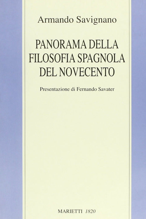 Cover of Panorama della filosofia spagnola del Novecento