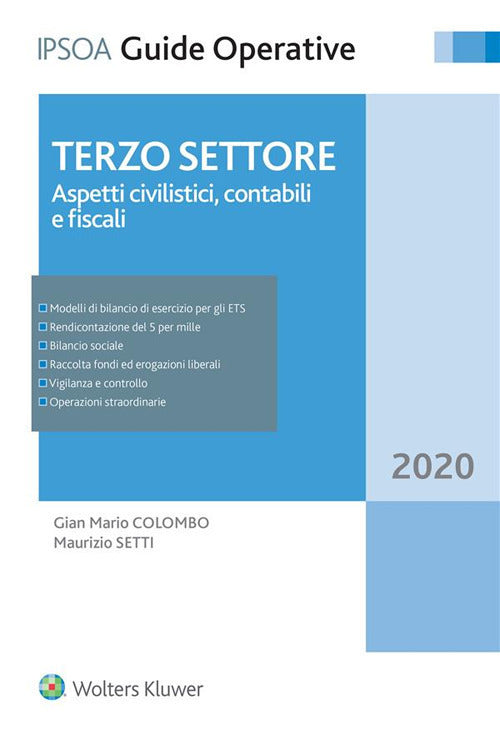 Cover of Terzo settore. Aspetti civilistici, contabili e fiscali