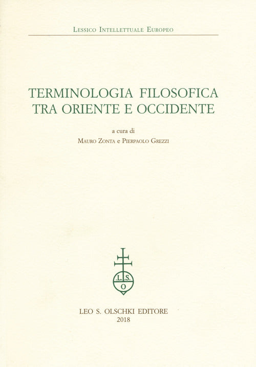 Cover of Terminologia filosofica tra Oriente e Occidente