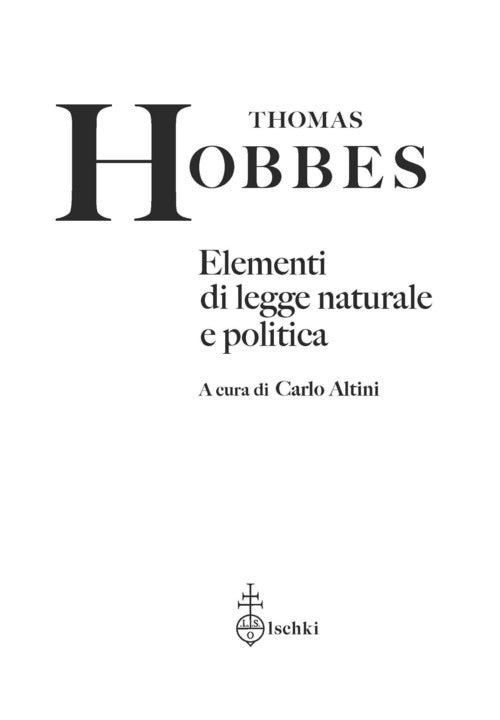 Elementi di legge naturale e politica