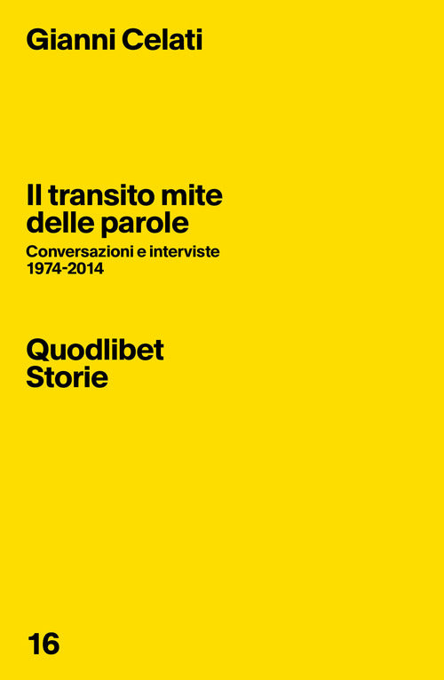 Cover of transito mite delle parole. Conversazioni e interviste 1974-2014