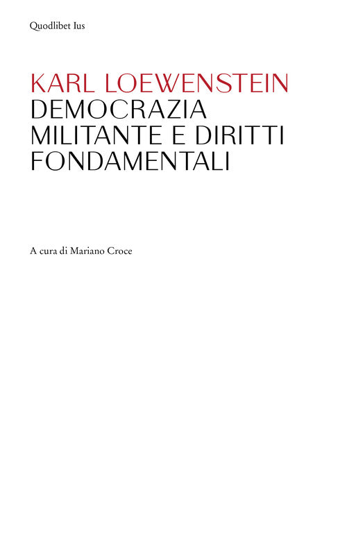 Democrazia militante e diritti fondamentali