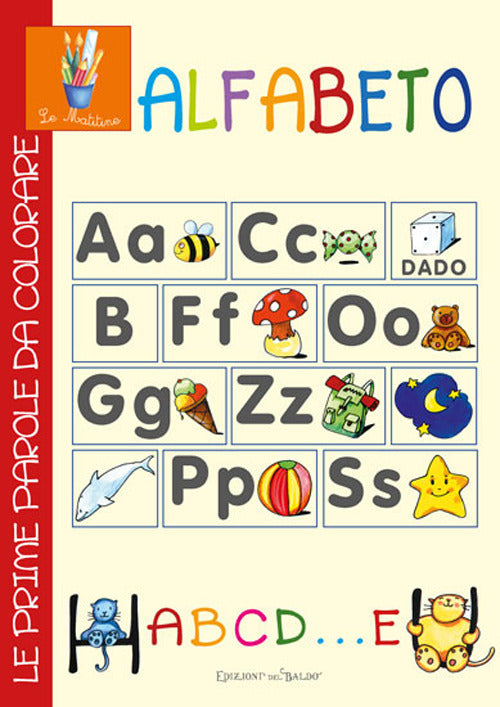Cover of Alfabeto abcd... e. Le prime parole da colorare