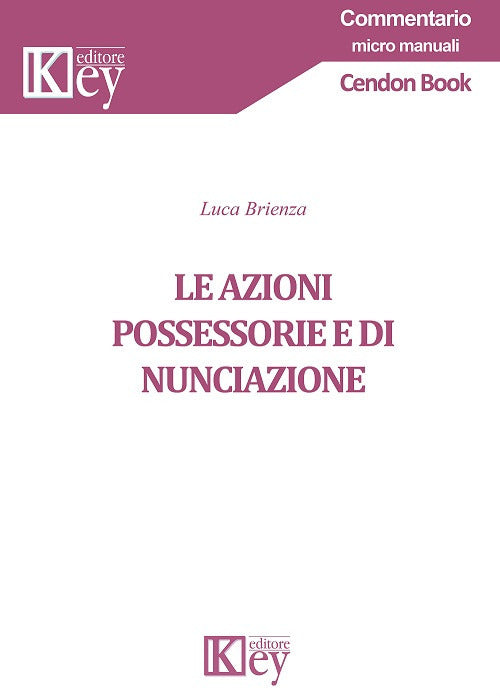 Cover of azioni possessorie e di nunciazione